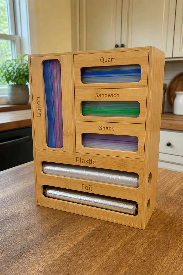 Bamboo wrap organizer styled idea