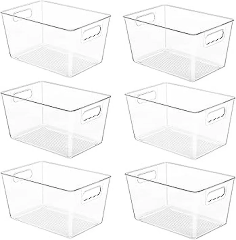 Actual Amazon product photo for Clear pantry bins