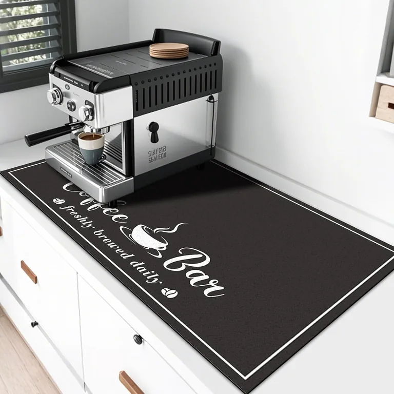 Actual Amazon product photo for Absorbent coffee bar mat