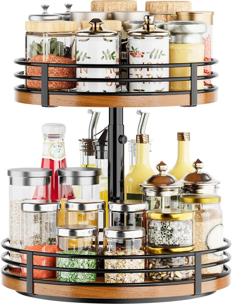 Actual Amazon product photo for Two-tier lazy Susan